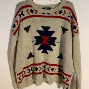 FOREVER21 Aztec Cream Sweater